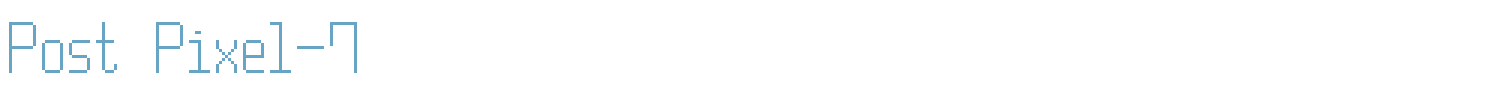 sample Post Pixel-7 font