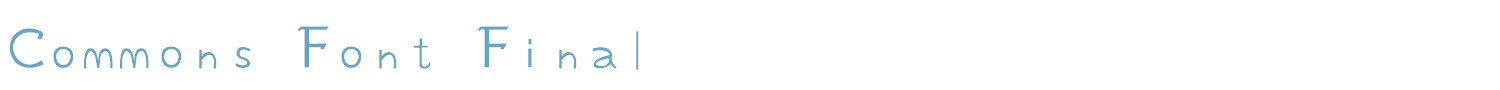 sample Commons Font Final font