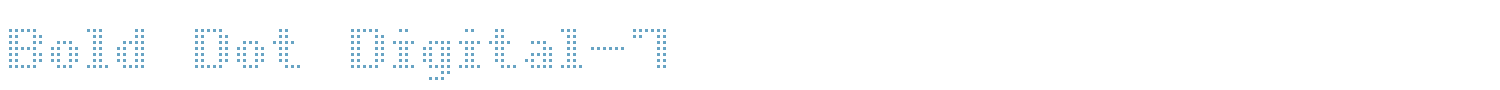 sample Bold Dot Digital-7 font