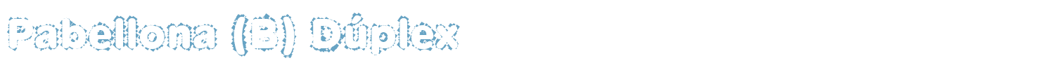 sample Pabellona (B) Dúplex font