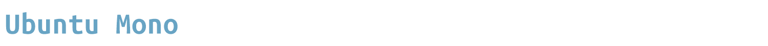 sample Ubuntu Mono font