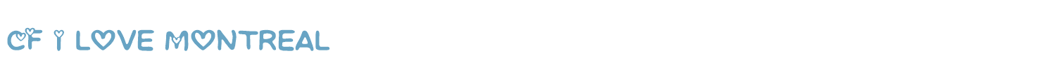 sample CF I love Montreal font