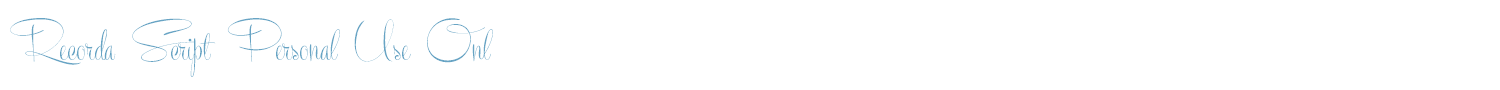 sample Recorda Script Personal Use Onl font