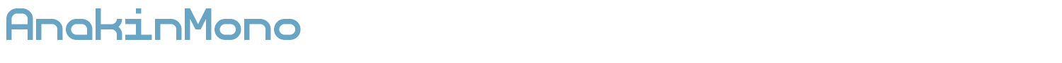 sample AnakinMono font