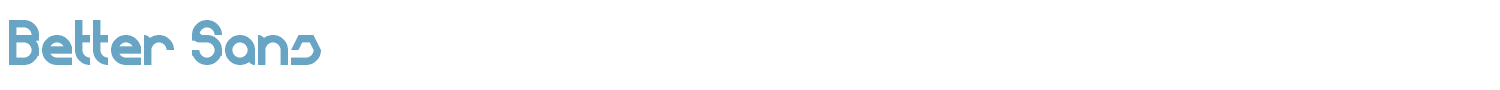 sample Better Sans font