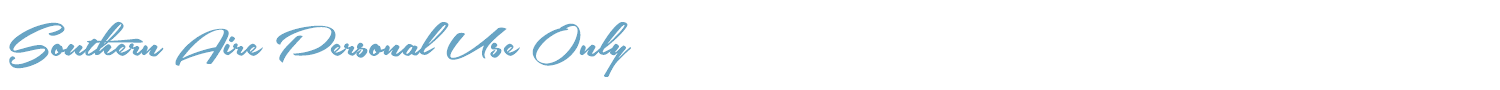 sample Southern Aire Personal Use Only font