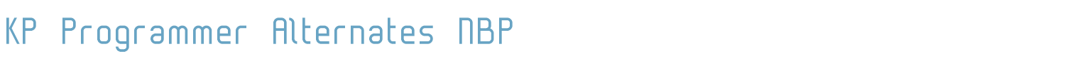 sample KP Programmer NBP font