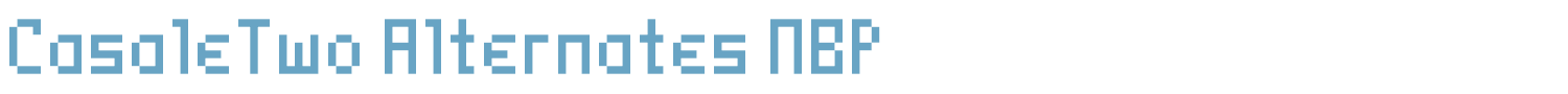 sample CasaleTwo NBP font