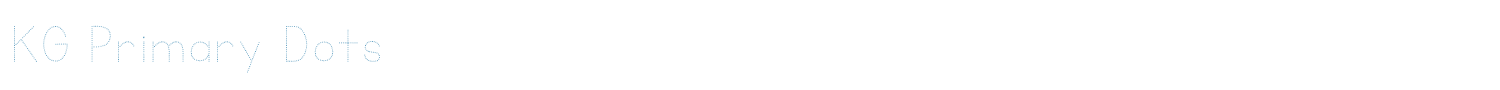 sample KG Primary Dots font
