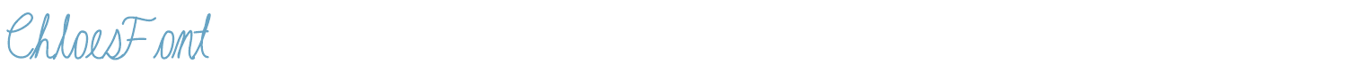 sample ChloesFont font