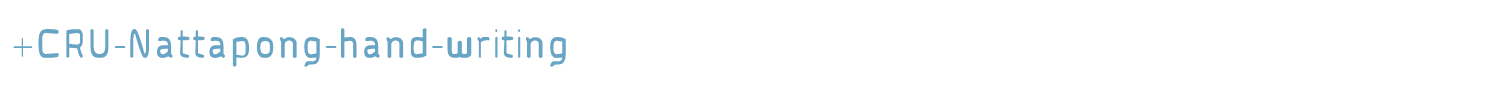 sample  CRU-Nattapong-hand-writing font