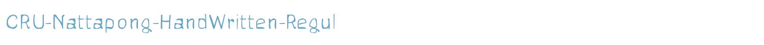 sample CRU-Nattapong-HandWritten-Regul font