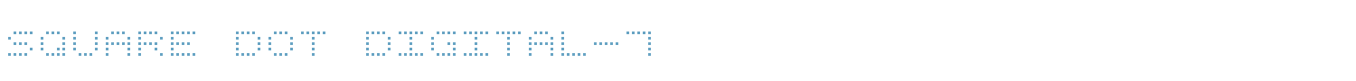 sample Square Dot Digital-7 font