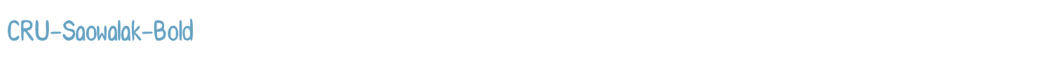 sample CRU-Saowalak-Bold font