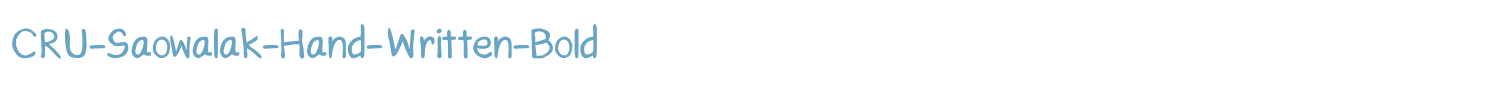 sample CRU-Saowalak-Hand-Written font