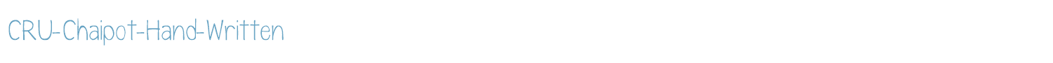 sample CRU-Chaipot-Hand-Written font