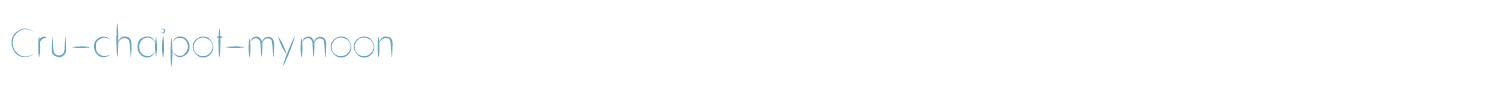 sample Cru-chaipot-mymoon font