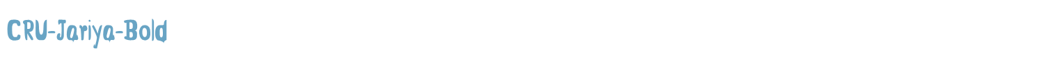 sample CRU-Jariya font