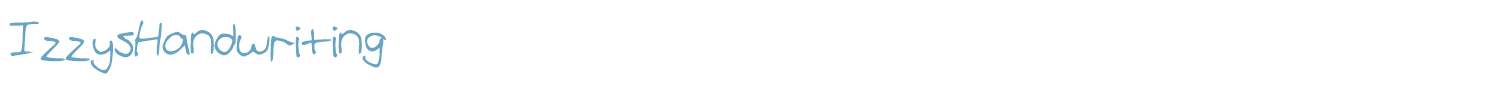 sample IzzysHandwriting font