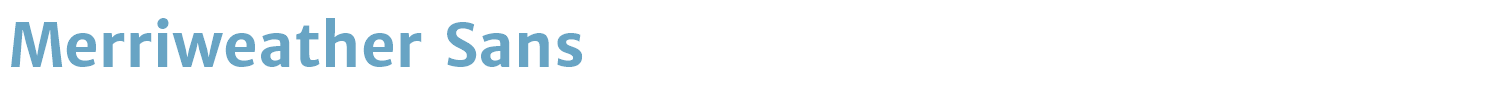 sample Merriweather Sans font