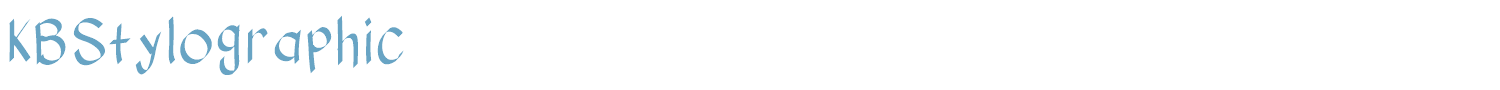 sample KBStylographic font