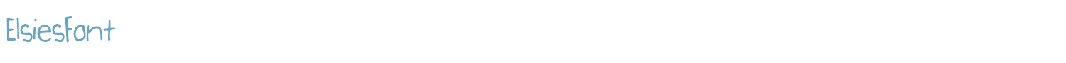 sample ElsiesFont font