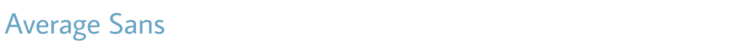 sample Average Sans font