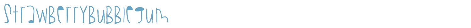 sample StrawberryBubblegum font