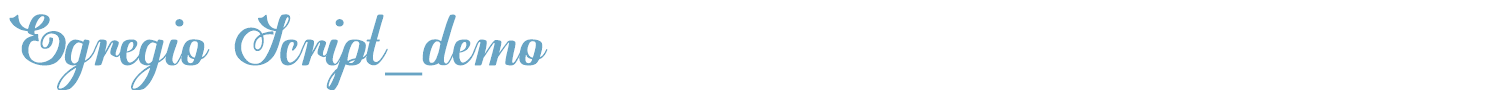 sample Egregio Script_demo font