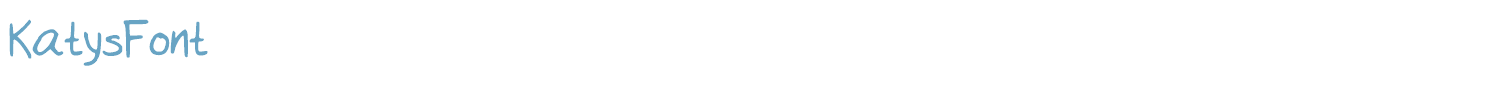 sample KatysFont font