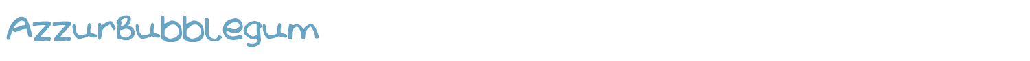 sample AzzurBubblegum font