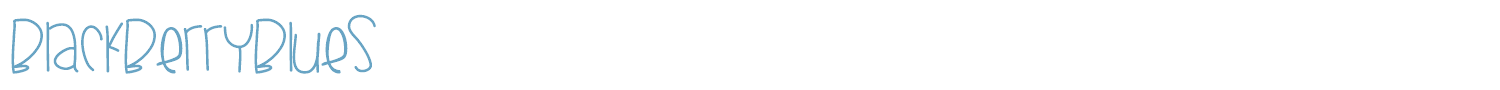 sample BlackberryBlues font