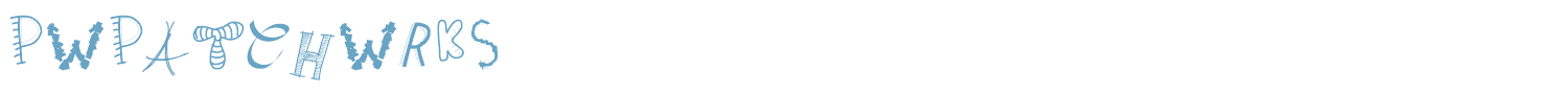 sample PWPatchwrks font