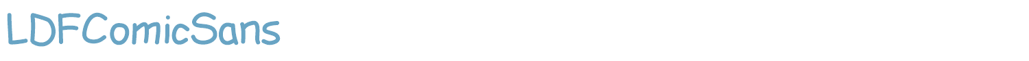 sample LDFComicSans font