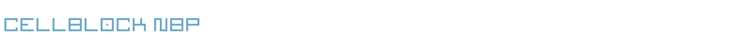 sample Cellblock NBP font