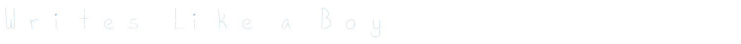 sample Writes Like a Boy font