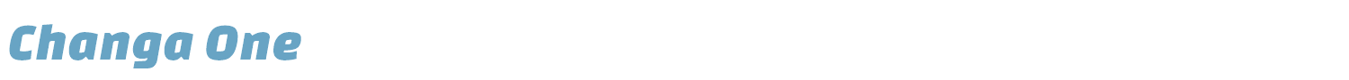 sample Changa One font