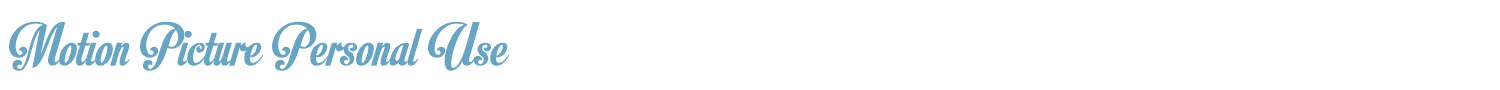 sample Motion Picture Personal Use font