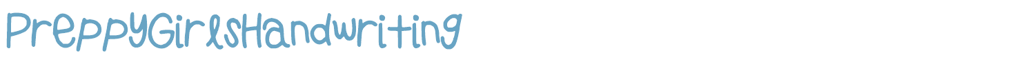 sample PreppyGirlsHandwriting font