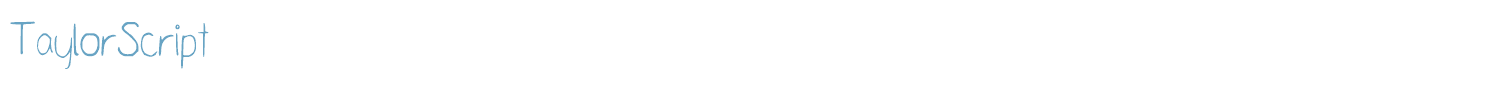 sample TaylorScript font