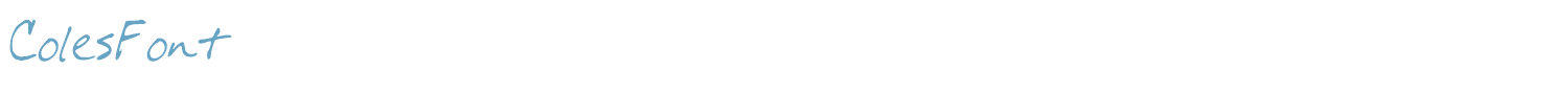 sample ColesFont font