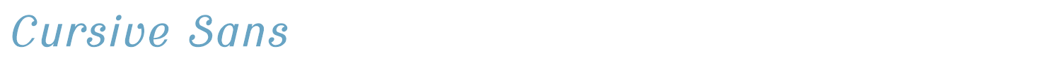 sample Cursive Sans font