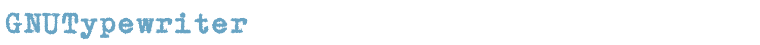 sample GNUTypewriter font
