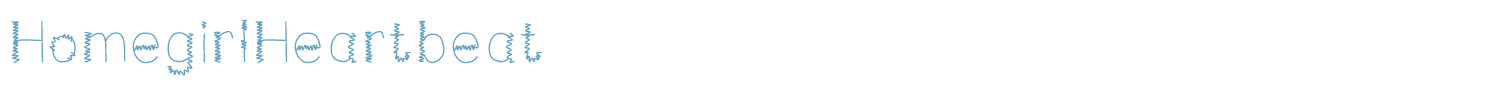 sample HomegirlHeartbeat font