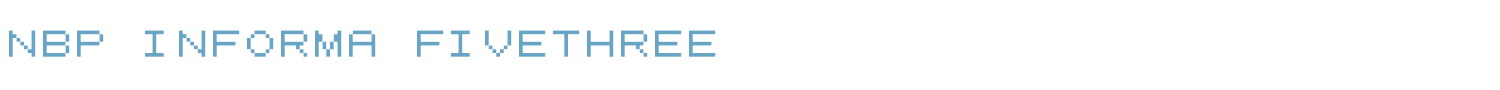 sample NBP Informa FiveSix font