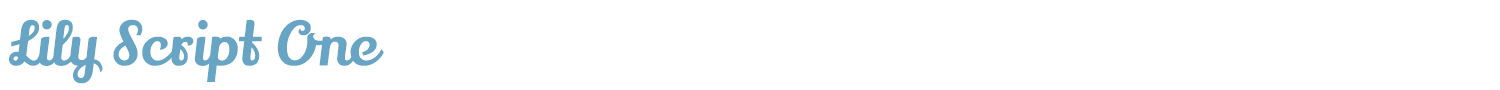 sample Lily Script One font