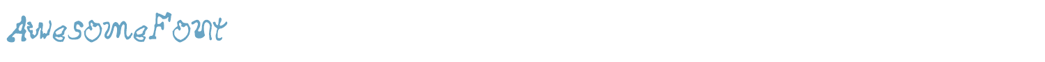 sample AwesomeFont font