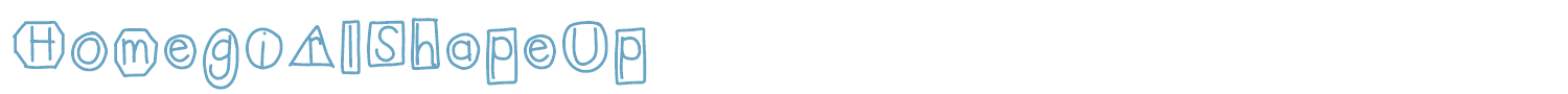 sample HomegirlShapeUp font