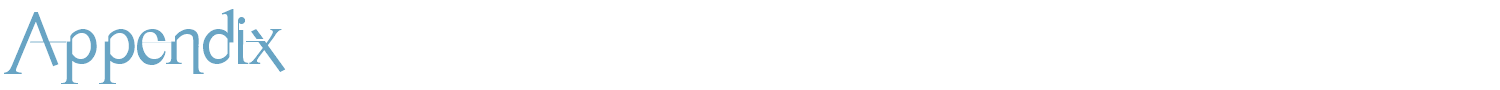 sample Appendix font
