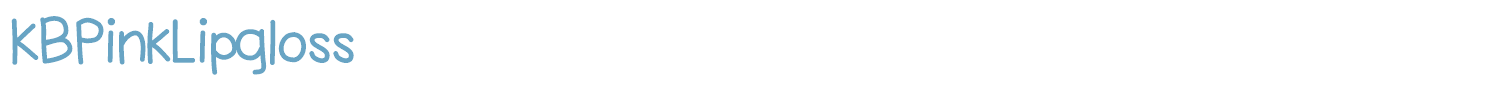 sample KBPinkLipgloss font